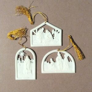 3 Piece Vintage Porcelain Ornaments 1985